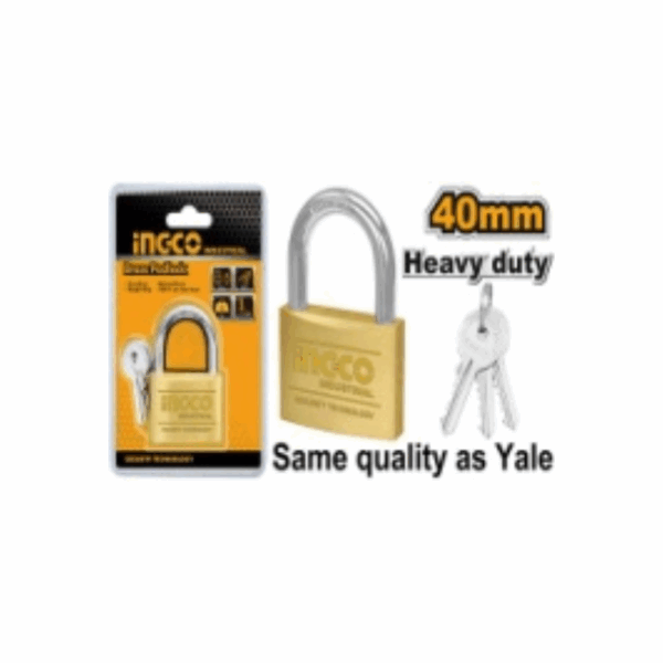 Ingco Heavy Duty Brass Padlock 40Mm Dbpl0402