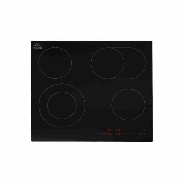 Evvoli Ceramic Hob 4 Burners Soft Touch Control With 9 Stage Power Setting 6600W Ch604B