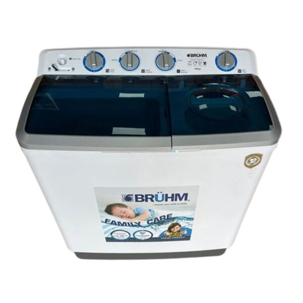 Bruhm Washing Machine 14Kg Semi Automatic Twin Tub Top Load Bwd-140Hw