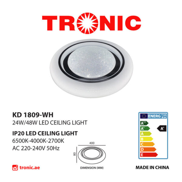 Tronic Crystal &Amp; Sparkling Led Changeable (3 Shades) Light