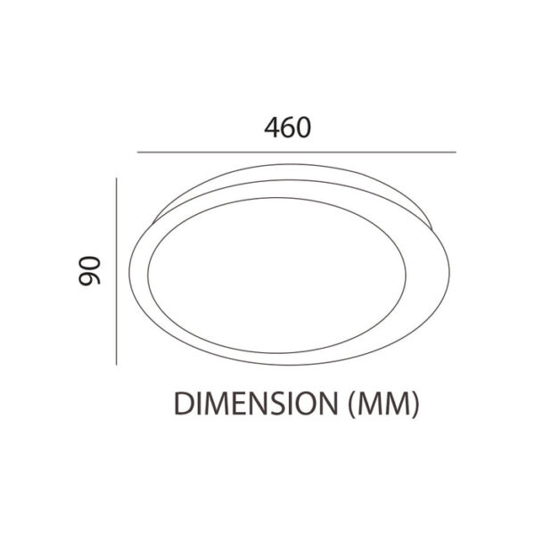 Tronic Transparent Gold Led Changeable (3 Shades) Ceiling Light