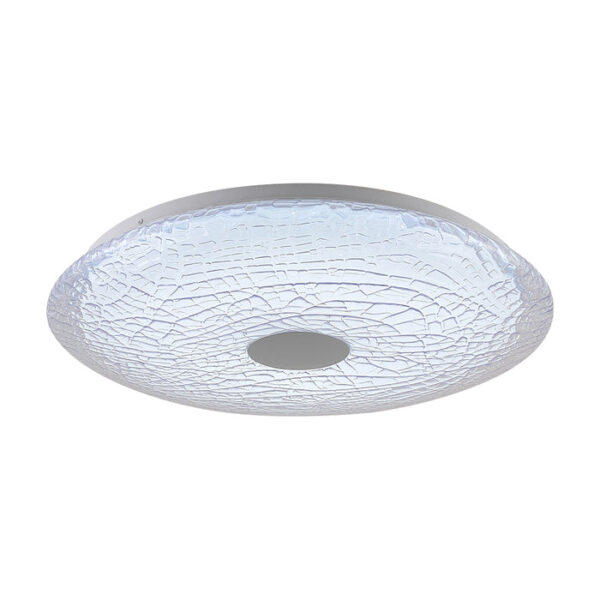 Tronic Patterned White Glass Led Changeable (3 Shades) Ceiling Light