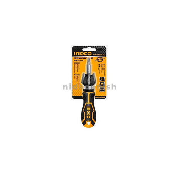 Ingco Ratchet Screwdriver Set 8Pcs Akisd0808