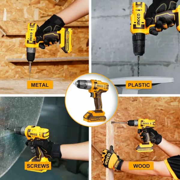 Ingco Lithium-Ion Cordless Drill 20V Cdli200528