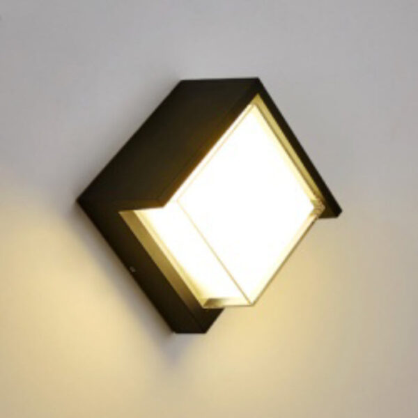 Tronic Black Led Wall Light Square