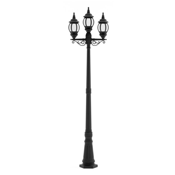 Tronic Ornamental Aluminum Bollard Ll 906P-20-03-Bk