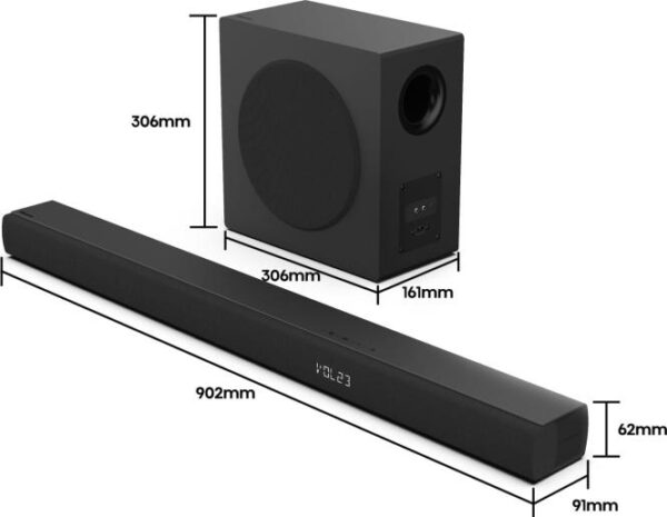 Hisense 3.1Ch Sound Bar With Wireless Subwoofer Hs3100