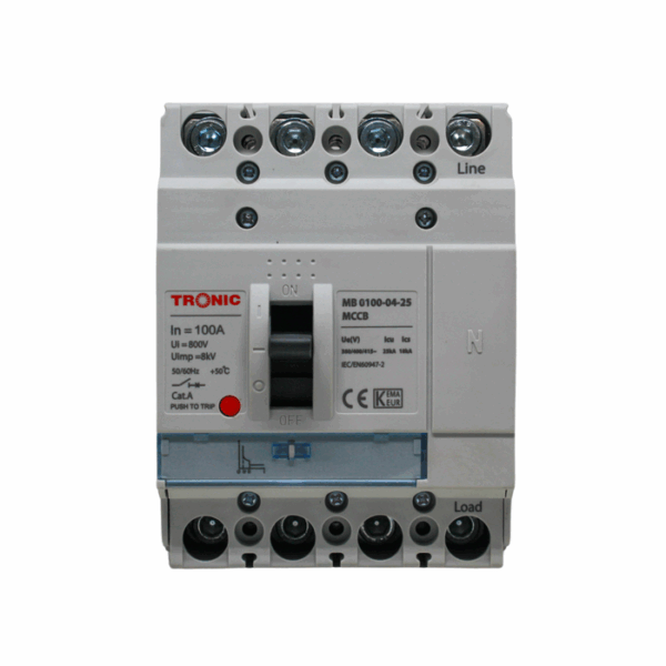 Tronic Mccb Breaker 100 Amps 4 Pole