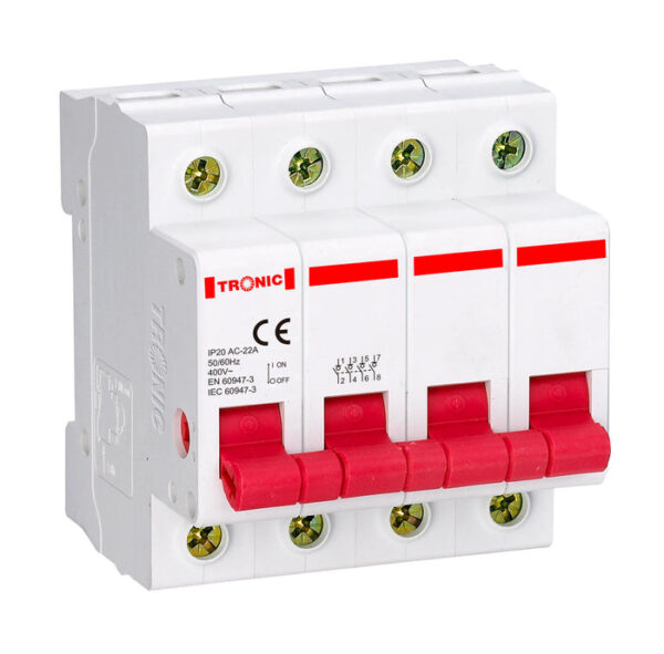 Tronic Four Pole 20A Mcb