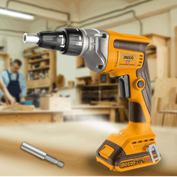 Ingco Cordless Drywall Screwdriver 20V With Battey &Amp; Charger Cdsli204200