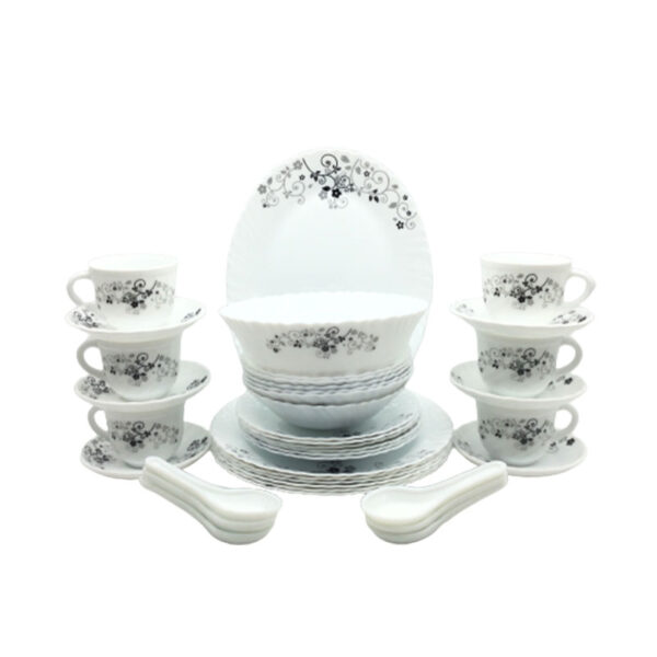 La Opala Dinner Set Mystrio Black Classique 38 Pieces Lm038