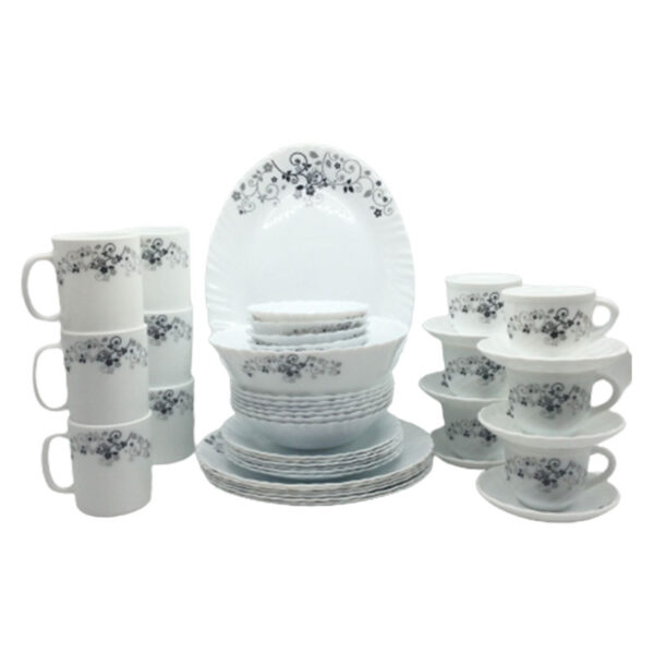 La Opala Dinner Set Mystrio Black Classique 44 Pieces Lm044