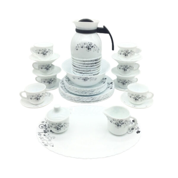 La Opala Dinner Set Mystrio Black Classique 47 Pieces Lm047