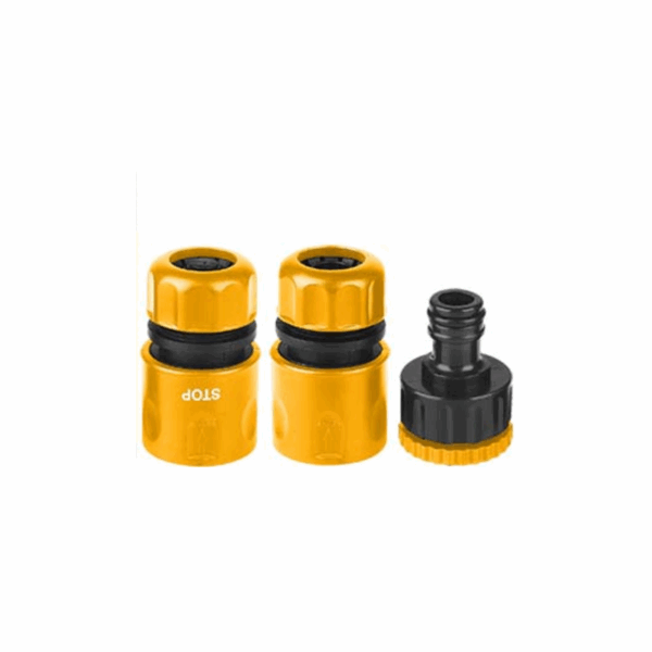 Ingco 3Pcs Hose Quick Connectors Set Hhcs03122