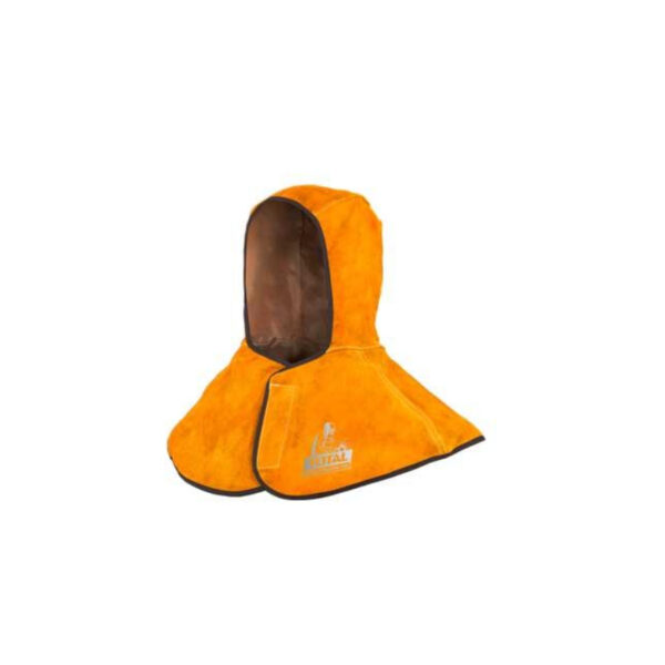 Total Cowhide Welding Cap 1.1-1.3Mm With Spilt Cowhide, Hook &Amp; Loop Tape, Polyester Taffeta Lined Tsp20101