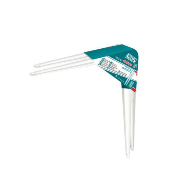 Total Shelf Bracket 2Pcs Set 5X6&Quot; With 6 Attachment Points, 12 Mounting Screws, White Tsb10506