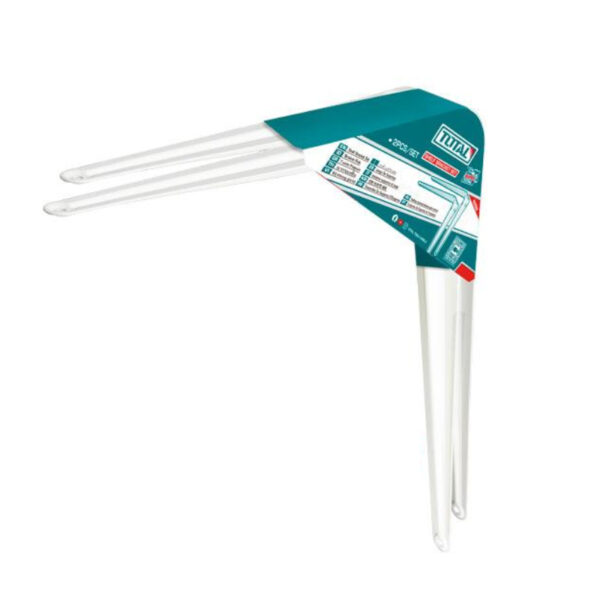 Total Shelf Bracket 2Pcs Set 12X14&Quot; With 6 Attachment Points, 12 Mounting Screws, White Tsb11214