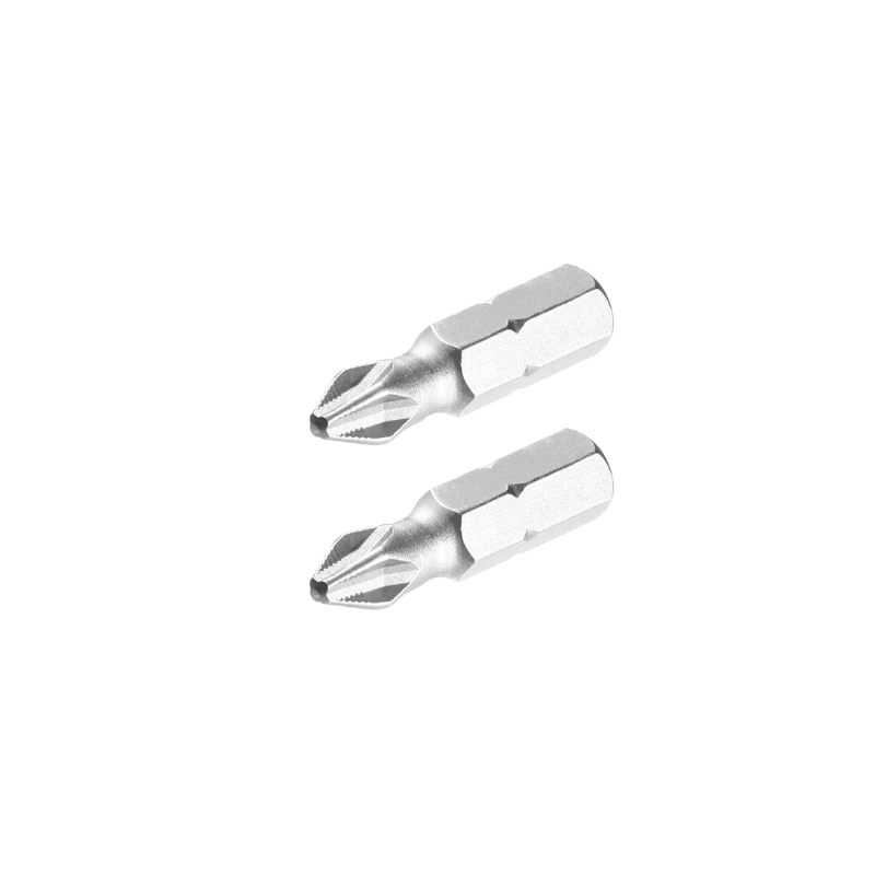 Total Magnetic Tip Screwdriver Bit Ph2 25Mm, S2 Industrial Steel 2Pcs Set Tac16Ph214
