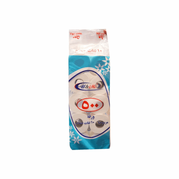 U&Amp;Me Toilet Paper Roll 500 Sheets (Pack Of 10Pcs)
