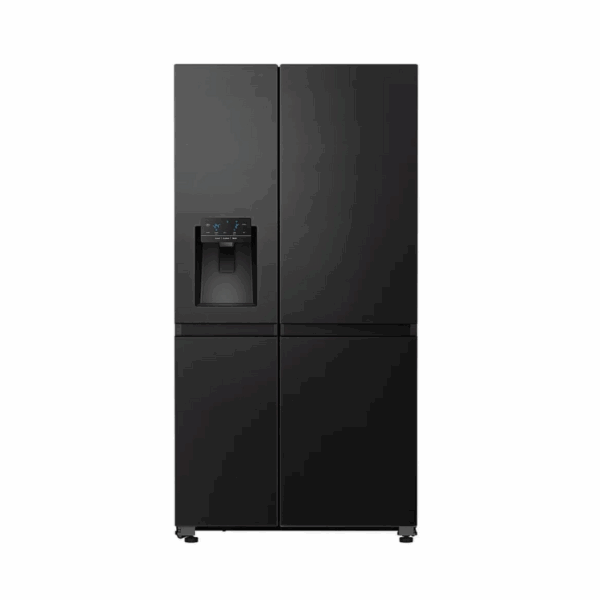 Hisense Refrigerator 601L Side By Side Door, Water &Amp; Ice Dispenser, Black Stainless Steel H780Sb-Idl