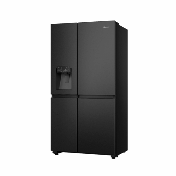 Hisense Refrigerator 601L Side By Side Door, Water &Amp; Ice Dispenser, Black Stainless Steel H780Sb-Idl