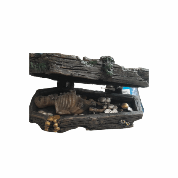 Aqua Deco Skeleton In Coffin Air Pump For Aquarium Decoration