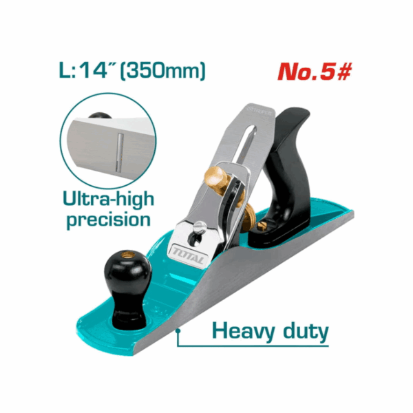 Total Manual Bench Planer 14&Quot;/350Mm With Solid Brass Cutter Adjustment, Fully Machined And Polished Thtp0205