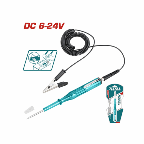 Total Multimeter Automotive Circuit Tester Dc 6-24V, Electric Pen Clip Includedtht414501