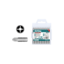 Total Screw Driver Bit Set PZ2 25mm, Magnetic, S2 Nickel Plated 20pcs Set TAC16PZ213