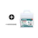 Total Screw Driver Bit Set PZ2 50mm, Magnetic, S2 Nickel Plated 10pcs Set TAC16PZ223