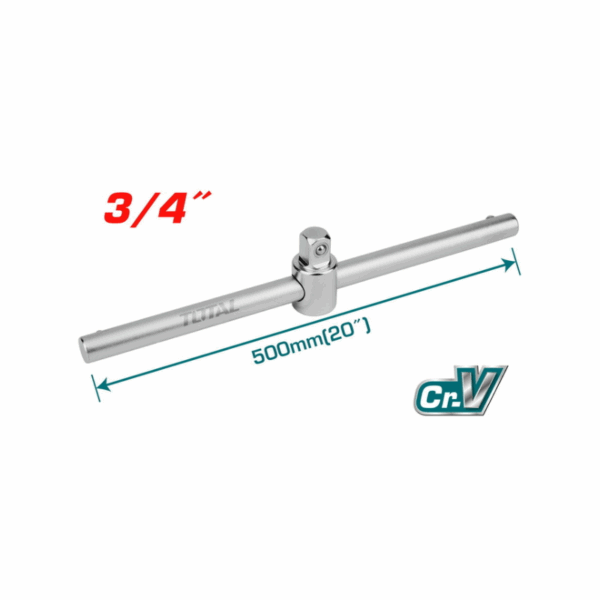 Total Socket Spanner Sliding T-Bar 3/4&Quot; Heat Treatment, Chromed Plated Thtstb34201