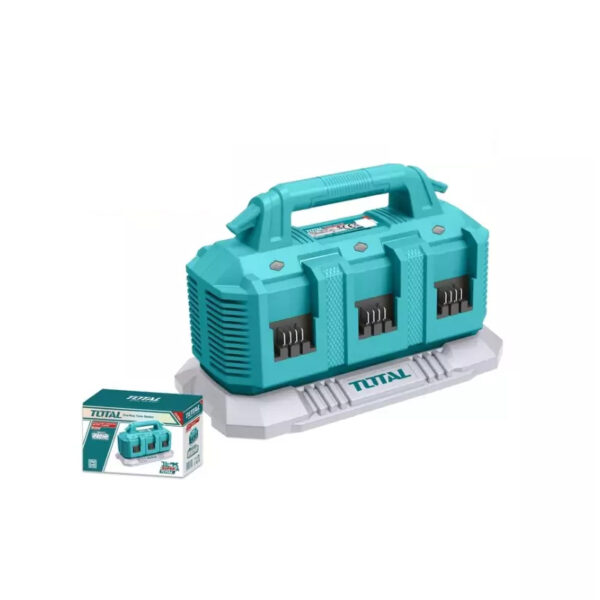 Total 6 Port Cordless Battery Charger 20V 4A, Fits All Total P20S 20V Tools Tfcli2064