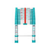 Total Telescopic Ladder with 12 Steps, Aluminium Body, Easy Carry THLAD08121