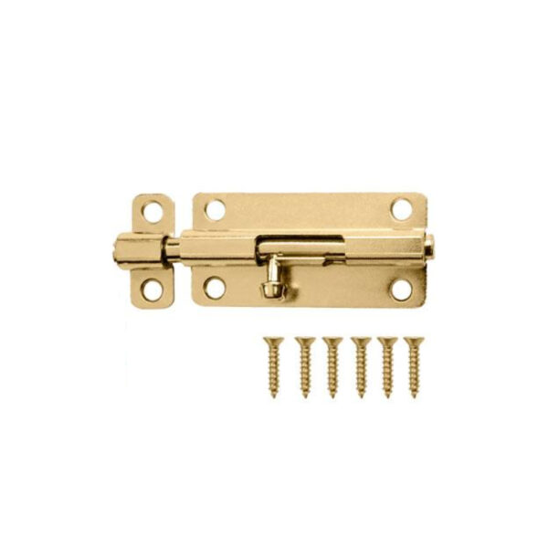 Total Steel Tower Bolt 4&Quot; 1.2/Φ7.4Mm For Horizontal &Amp; Vertical Positions, Includes 6Pcs Fasteners Thtb104