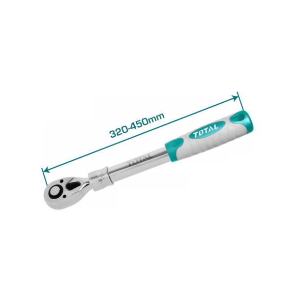 Total Extendable Ratchet Wrench 1/2&Quot; 72T Heat Treatment, Chromed Plated Tht106128L