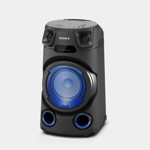 Sony High Power Party Speaker Audio System With Bluetooth Technology, Speaker Light, Two High Efficiency Tweeter, Jet Bass Booster Technology, Fiestable App, Multi Device Connection Mhc-V13