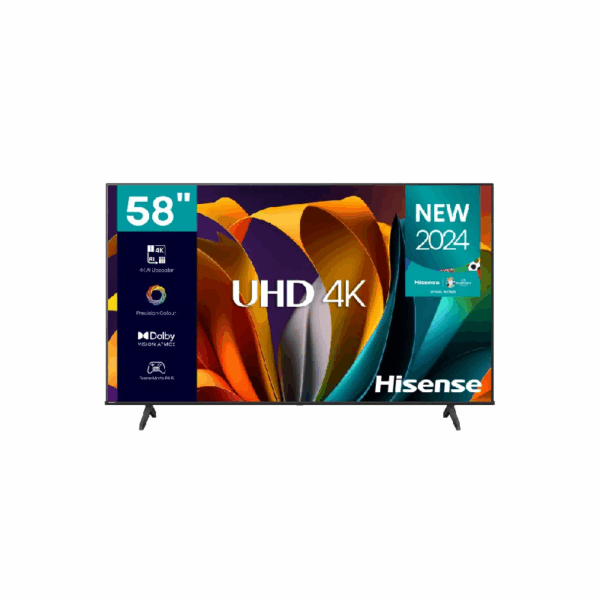 Hisense 58&Quot; Led Uhd 4K Smart Tv With Dolby Vision, 4K Ai Upscaler, Game Mode Plus, Voice Control, Precision Colour, Vidaa 58A6N