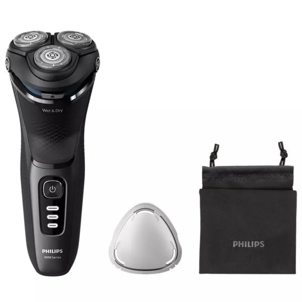 Philips Electric Cordless Shaver, 5D Pivot &Amp; Flex Heads, Powercut Blades, Anti-Corrosion Shaving System, Shave Wet &Amp; Dry 3000X Series Grey S3244