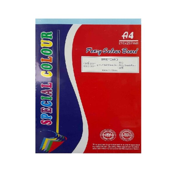 Special Colour Manilla Sheet A4 160Gsm 100 Sheets Blue P06941