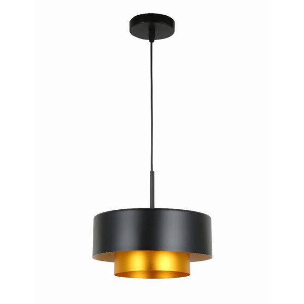 Tronic Vintage Black Pendant With Gold Layer