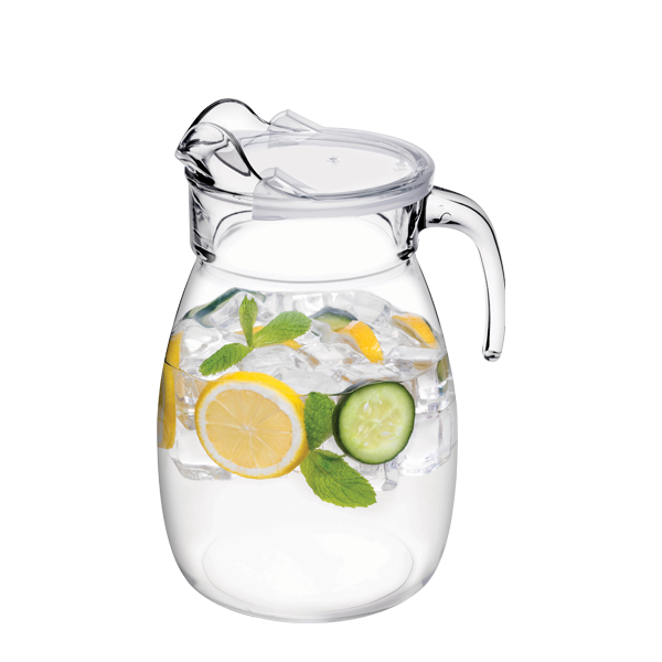 Pasabahce Glass Water Jug With Transparent Lid 2500Ml Dishwasher, Freezer &Amp; Refrigerati...