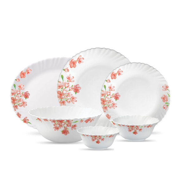 La Opala Dinner Set Aster Pink Classique 20 Pieces Lp020
