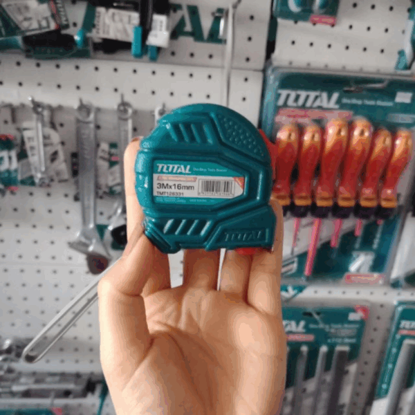 Total Steel Measuring Tape With Double Button 3M X 16Mm Tmt126331