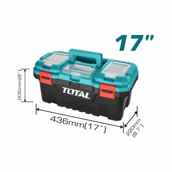 Total Tool Box 17&Quot; Pp Plastic Buckle Empty Tpbx0171