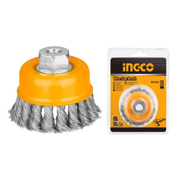Ingco Cup Twist Wire Brush With Nut 75Mm Wb20751
