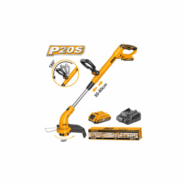 Ingco Cordless Grass Trimmer Lithium-Ion 20V With Edging Function Cgtli20301