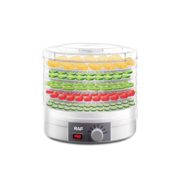 Raf Fruit Dehydrator 5 Trays 350W, Adjustable Temperature, Simple Operation R.6800