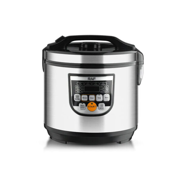 Raf Rice Cooker 5L 900W, Multi Function Menu, Constant Temperature, 24 Hour Timer, Fry, Heat, Steam, Bake &Amp; Stew R.178