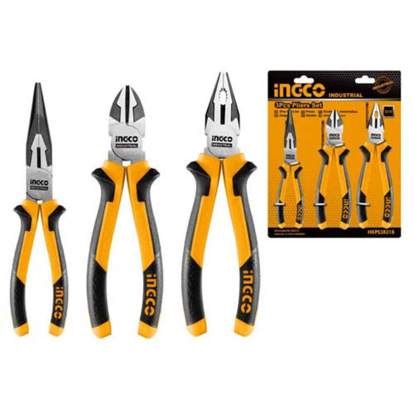 Ingco Pliers Set 8&Quot; Pack Of 3 Hkps08318