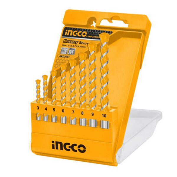 Ingco Masonry Drill Bits Set Pack Of 8 Akd3081
